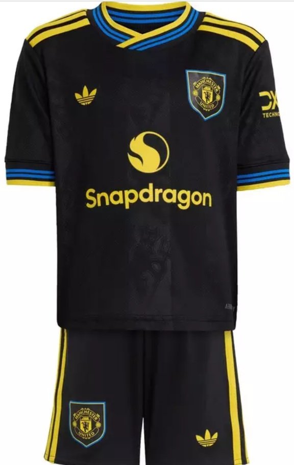 Kit infantil III Manchester United 2025 2026 Adidas oficial 